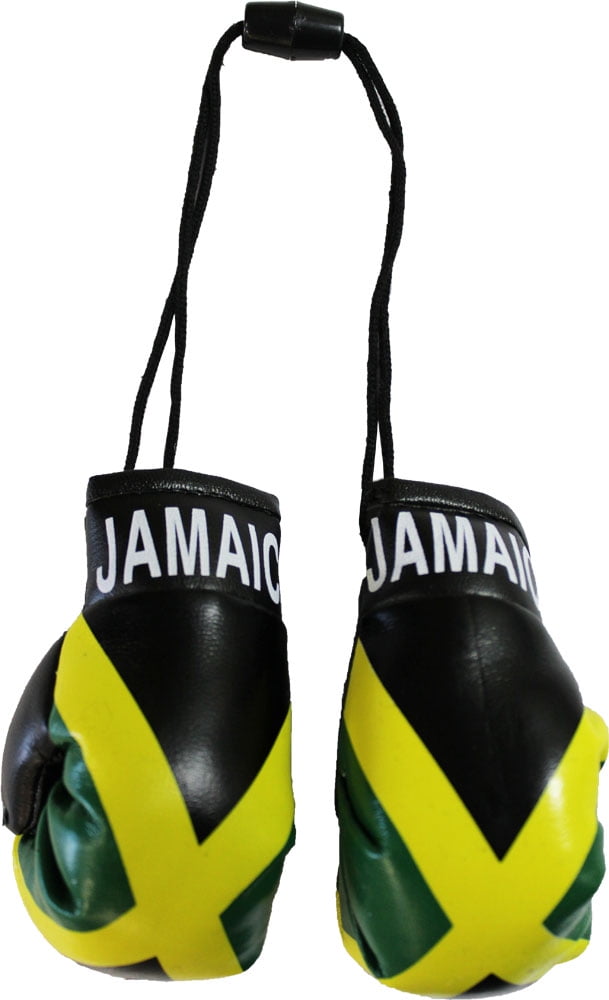 Jamaica Car Hanging Accessories ACT Afro Caribbean Tingz Represent Yuh Culture Mini Boxing Gloves 