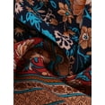 thumbnail image 6 of FASHIONWT Women Retro Floral Print 3/4 Sleeve Summer Loose Dress, 6 of 7