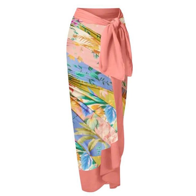 Nouvelle Robe de Plage Aguichant Imprimée Rétro Maillot de Bain Jupe Longue Tenue de Fête Tenue de Plage Été