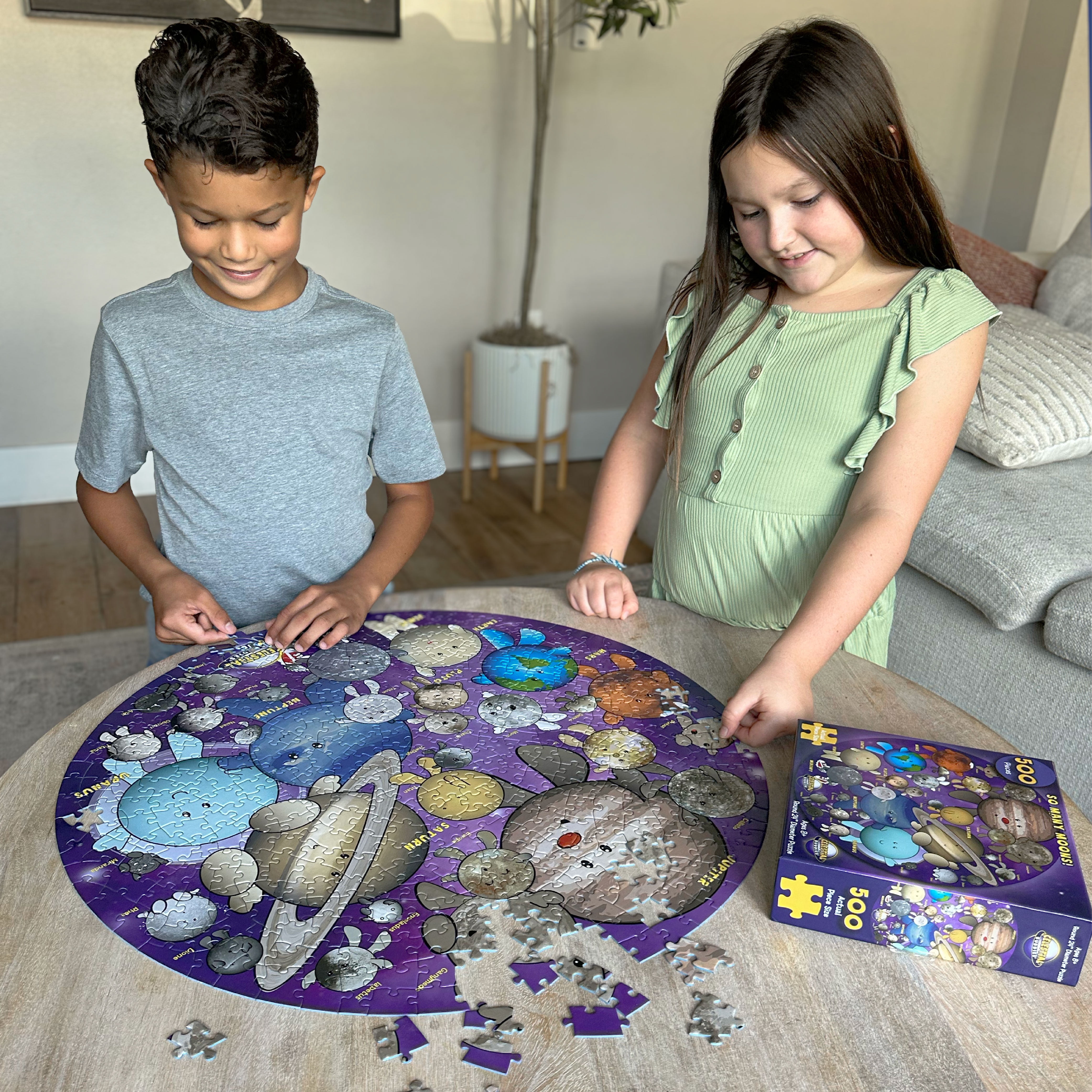 So Many Moons! 500-Piece Jigsaw Puzzle - Explore the Lunar Wonders, Educational & Fun for Ages 8+