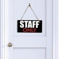 thumbnail image 2 of Staff Only 5x10 Hanging Plus Wall or Door Sign | Rustic Twine | Employees Only Business Signage, 2 of 7