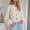🔥 White, variant on Solid Vintage Cable Twist Knit Sweater For Women, Crew Neck Long Sleeve Relax Fit Pullover, Soft Stretchy Retro Fashion Layering Garment For Cool Weather Daily Wear Dark Gray L