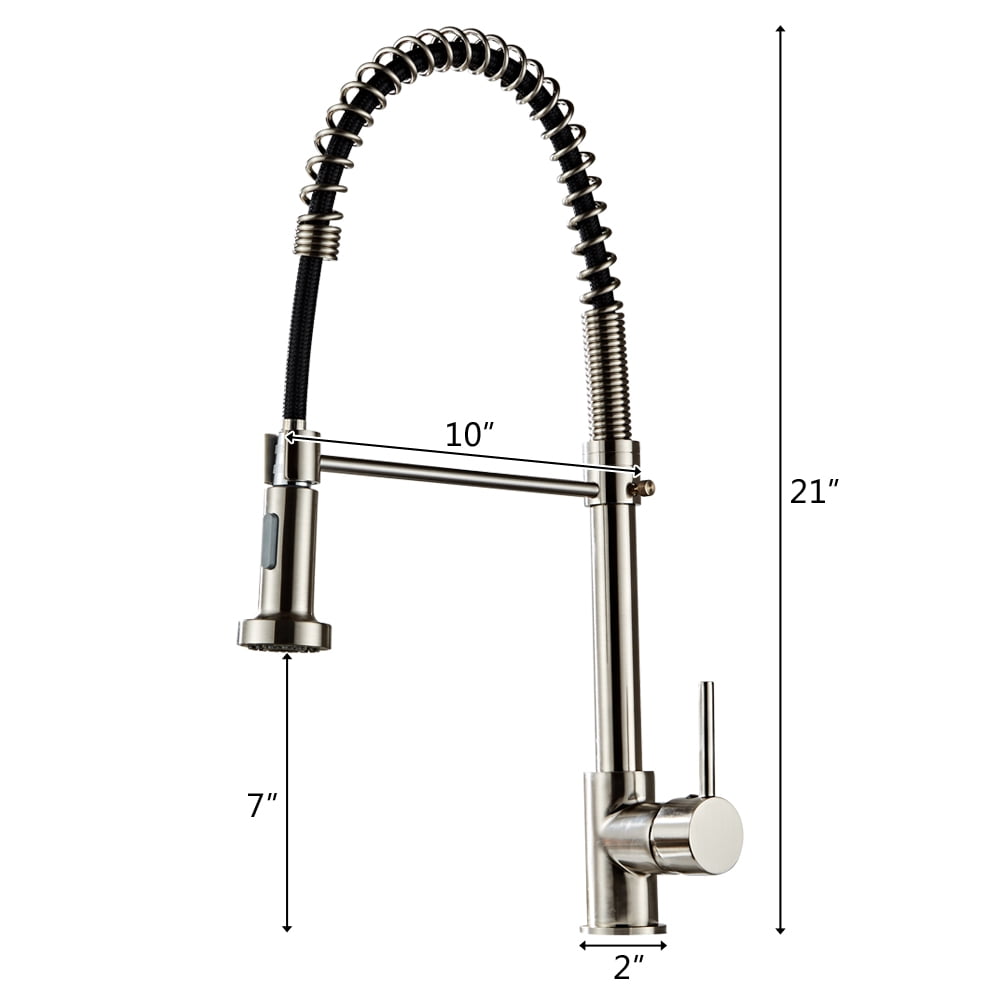 Kepooman Pull-Out Kitchen Sink Faucet with Sprayer, Swivel Spout, Chrome Kepooman Pull-Out Kitchen Sink Faucet with Sprayer, Swivel Spout, Chrome