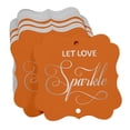 thumbnail image 3 of Inkdotpot Real Silver Foil Let Love Sparkle Wedding Tags Favor Bracket Shape Hang Pack Of 50 Paper Tags, 3 of 6