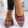thumbnail image 5 of Red Women Work Shoes Featuring Rhinestone And Pointed Toe Design Perfect For Daily Use Comfortable For Outdoor Activities, 5 of 9
