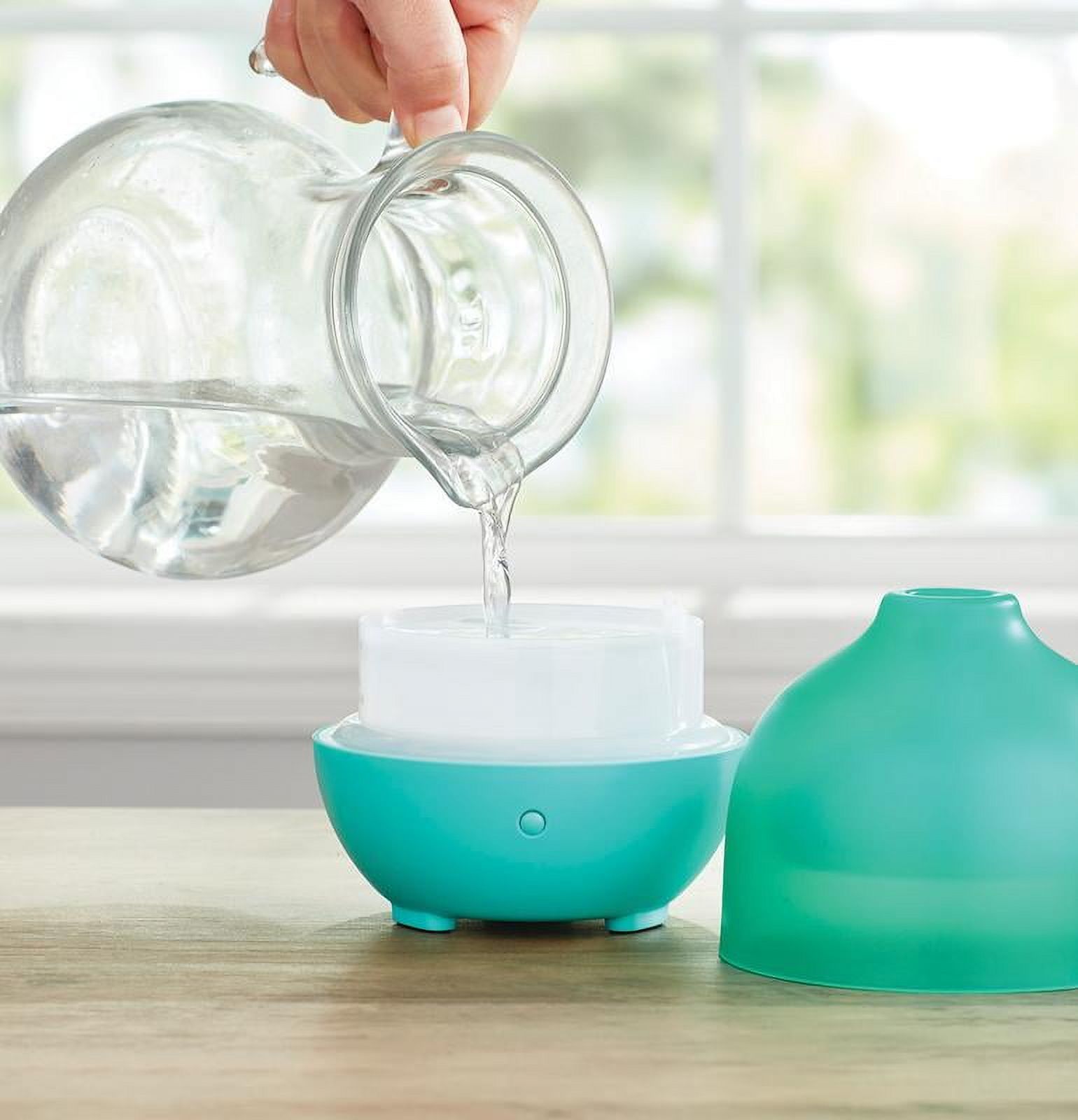 MAINSTAYS AROMATHERAPY ESSENTIAL OIL DIFFUSER, COOL MIST, TEAL, 100ML