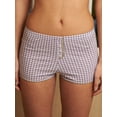thumbnail image 4 of Yunliwuli Women's Pajama Shorts Casual Tight Fitted Elastic Waist Plaid Short Pants Lounge Shorts for Summer, 4 of 9