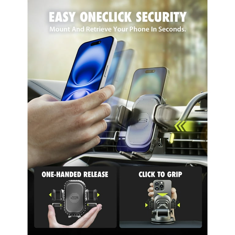 Bracketron OneClick Car Phone Mount with 7" Gooseneck photo 2