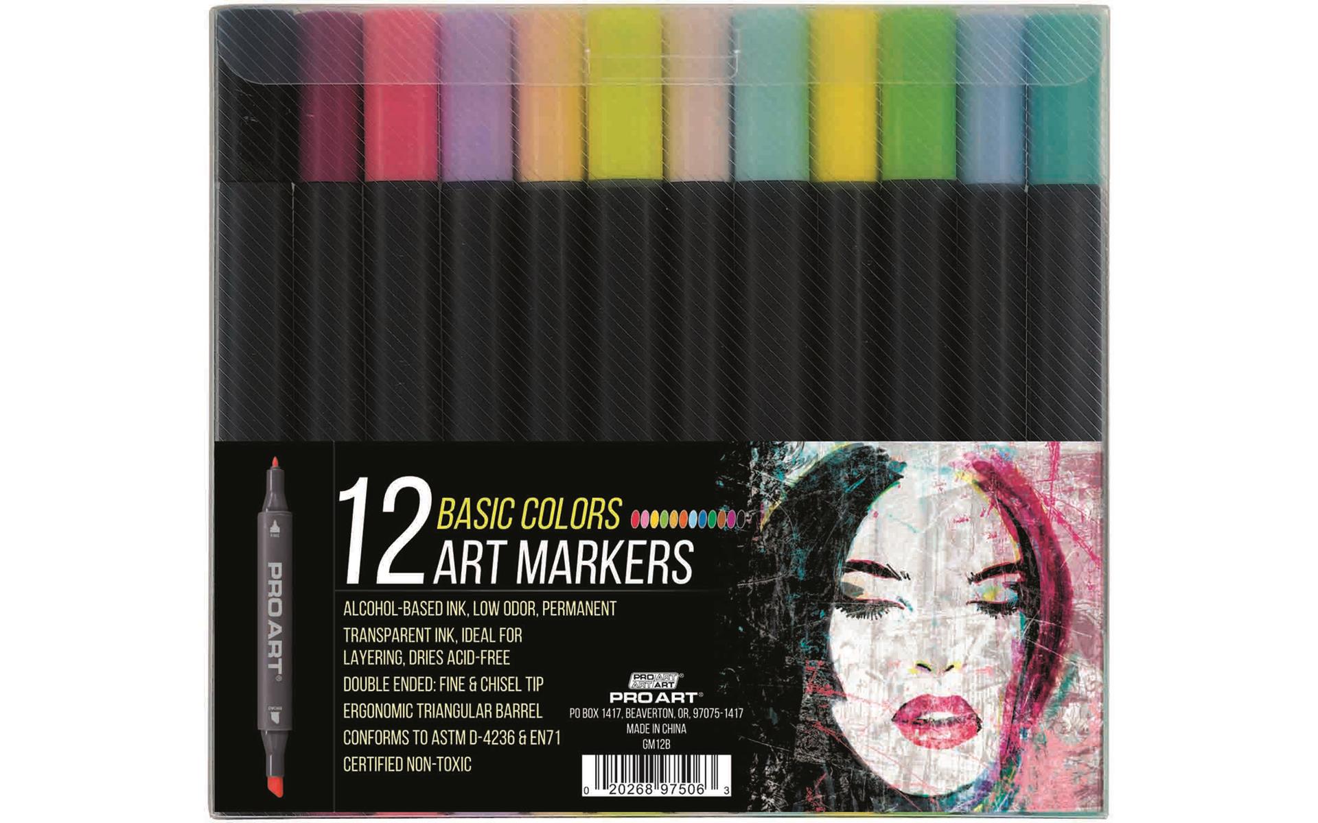 Pro Art Graphic Art Marker Set 12 Color Basic