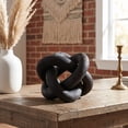 thumbnail image 2 of Wood Knot Chain Link Decor, Hand Carved 3 Link Wooden Knot for Coffee Table Decor, Boho Decor Modern Farmhouse Decor Rustic Decor Shelf Decor Book Shelf Decor Entryway Decor Living Room Decor(Black), 2 of 7