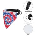 thumbnail image 3 of JTAOT 4th of July Dog Bandanas Adjustable Dog Collar with Quick Release Buckle Holiday Puppy Bandanas Pet Party Scarf Triangle Handkerchief, American Flag Tie Dye Print, 3 of 7