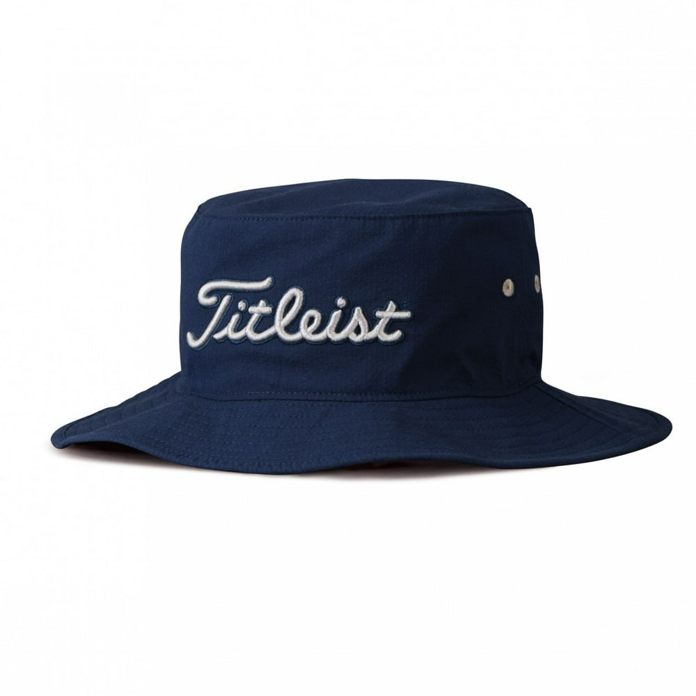 NEW Titleist Golf SeerSucker Bucket Navy Blue/Dove Large/XL Hat/Cap