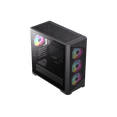 thumbnail image 3 of Gamemax Destroyer MB Black USB3.0 Tempered Glass Micro ATX Tower Gaming Computer Case w/Tempered Glass Panel and 4 x 120mm Autoflow Rainbow LED Fans (Pre-Installed), 3 of 5