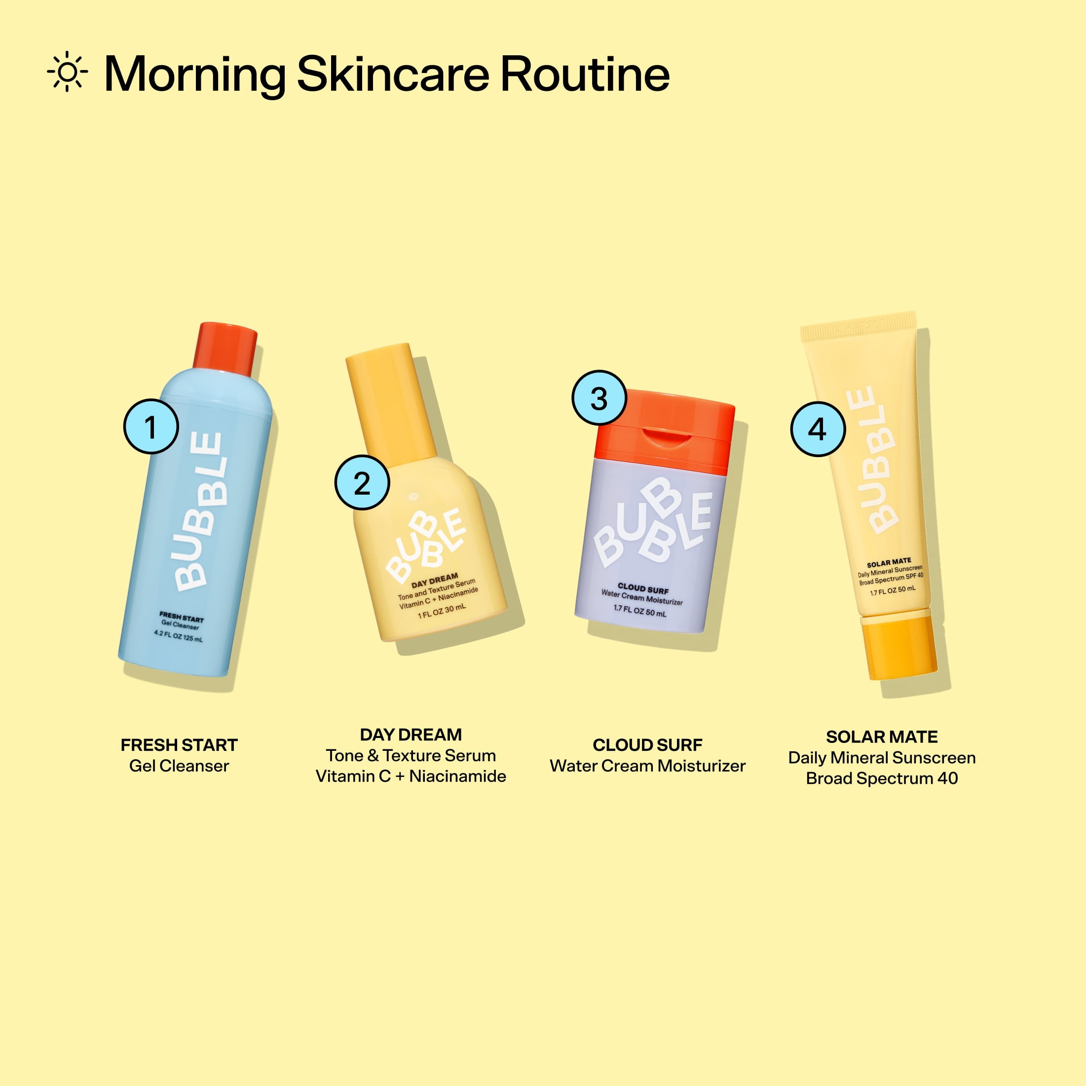 Bubble Skincare Solar Mate Mineral Sunscreen SPF 40, All Skin Types, 1.7 fl oz / 50mL
