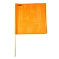 thumbnail image 3 of (4 Pack) Vinyl Mesh Flag with Wooden Dowel 18" x 18" - Orange, 3 of 6