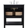 thumbnail image 6 of Elegant Decor Metropolis 30" Single Marble Top Bathroom Vanity in Black, 6 of 14