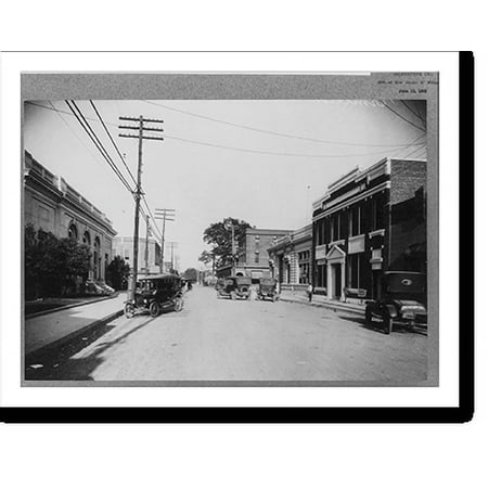 Historic Print, [Street scene in the buisiness district, Lafayette, Louisiana], 16" x 20"