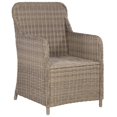 thumbnail image 5 of vidaXL 7 Piece Garden Dining Set Brown, 5 of 5