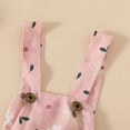 thumbnail image 5 of Gpaecead Infant Baby Girl Christmas Flower Print Overall Dress Outfits Fall Winter Ruffle Romper Bow Tie Suspender Skirt Headband Sets Pink, 5 of 8
