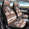 thumbnail image 4 of XYZCANDO Aztec Tribal Car Seat Covers 2 Pcs Horse Car Seat Covers for Front Seats Stretch Polyester Fabric Cover Auto Interior Accessories Universal Fit for Most Cars,SUVs,Sedans, 4 of 7