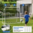 thumbnail image 3 of Slsy Soccer Rebounder Net,2 in 1 Galvanized steel pipe Soccer Goal for Backyard,5 Adjustable Angles,UV Protection,Weatherproof for Teens Adults Practice Training(4'x4'), 3 of 10