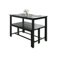 thumbnail image 5 of Naomi Home Paola Dining Table Set with 2 Benches, 3-Piece Kitchen Dining Set for 4, Black, 5 of 15
