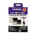 thumbnail image 1 of Brother LC51 Black Original ink cartridge 2 pack combo by Brother, 1 of 1