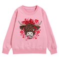 thumbnail image 4 of HUITKMM Girls Fashion Casual Round Neck Long Sleeve Valentine Printed Sweater Top for Kids 4537, 4 of 4