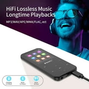 MP3 Player with Bluetooth 5.0, Portable Digital Music Player 32GB with FM Radio, Voice Recorder, E-Book Reader, Video, Pedometer, Alarm Clock, Supports up to 128GB Micro SD Card