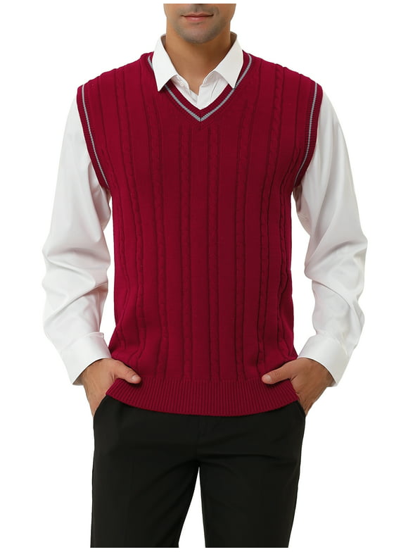 kam Wetenschap voorjaar Mens Sweater Vests in Mens Sweaters | Red - Walmart.com