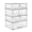 2 Wide, 4 Sm, variant on Sorbus XL Clear Pull-Out Storage Bin Set, 4 Stackable Drawers for Vanity and Under-Sink Areas