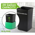 thumbnail image 5 of Alpine Commercial Indoor Recycle Bin - 29 Gallon Modern Looking Green Recycle Bin, Office Recycling Bins, Metal Trash and Recycling Container with Stickers & 3 Optional Lids (lid Sold Separately), 5 of 9