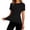 Black, variant on Women's Solid Short Sleeve Ice Silk Elastic Workout Tops Sun Protection Shirts Gym Hiking Running Yoga Clothes