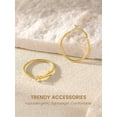 thumbnail image 3 of Gold Hoop Earrings for Women, Stainless Steel Hoops Earring Lightweight Loops, 2 mm Thick Hypoallergenic Circle Endless Thin Hoop (30 mm,40 mm,50 mm,60 mm,70 mm), 3 of 15