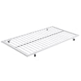 thumbnail image 6 of Harper & Bright Designs Twin Over Full Metal Bunk Bed with Trundle, Metal Bunk Bed Frame with 2 - Side Ladder and Full-Length Guardrail for Bedroom, White & Brown, 6 of 6