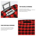 thumbnail image 3 of Susaid Retro red and Black Houndstooth Elastic Print Elastic Washable Suitcase Cover with Hidden Zipper, Fits 18-32 Inch Luggage for Protection During Travel-Medium, 3 of 7