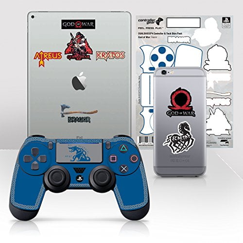 Controller Gear Officially Licensed God of War Dualshock 4 Wireless Controller and Tech Skin Set &quot;Fenrir&quot; - PlayStation 4