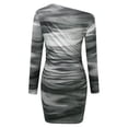 thumbnail image 6 of DHFJKG One Shoulder Bodycon Women Long Sleeve Mini Dress Asymmetric Slim Fit Tie Dye Casual Dresses Club Party Wear Trendy Dresses, 6 of 8