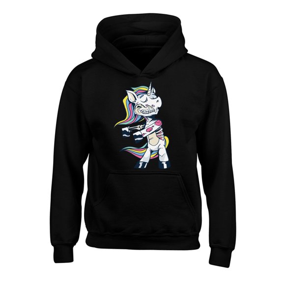 Awkward Styles Halloween Hoodies for Kids Zombie Unicorn Hooded Youth Sweatshirt