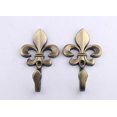thumbnail image 2 of 2 (par) ganchos para cortinas de pared, hechos de bronce tallado en metal vintage, 2 of 5