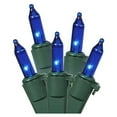 thumbnail image 1 of Vickerman Vickerman 35 Blue Mini Light on Green Wire 12' Christmas Light Strand, 1 of 1