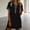 Black women casual mini t shirt dress a1, variant on Women's Casual Mini T-Shirt Dress Short Sleeve Collared Button Down Boho Loose Fit Beach Vacation Swing Summer Sundresses Clothes Travel Outfits, Red L