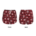 thumbnail image 5 of Lsque Buffalo Plaid Snowflakes Printed Women's Running Shorts with Liner Pockets,Elastic Quick Dry Workout Athletic Gym Yoga Shorts,Womens High Waist Shorts-XX-Large, 5 of 9