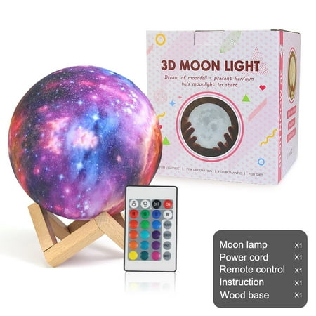 

15cm 3D LED Painted Starry Sky Small Night Light Touch Switch Color-Changing Magical Galaxy lamp moon light moon light children night light touch sensor 16 colors