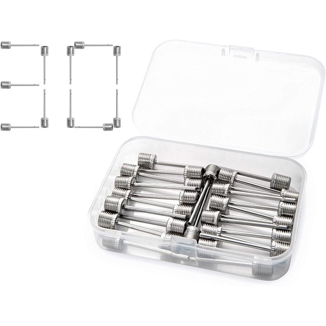Ball Pump Needles for Sports Balls - Basketball Inflator Needle for Ball - Air Pump Needle for Soccer Rugby Football Volleyball Balls - Ball Pump Inflation Needle Pack of 30 Adapter with Storage Box