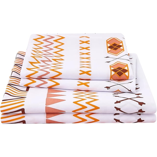 Floral Printed Sheet Set King Soft Microfiber Botanical Bed Sheets Extra Deep Pocket Pieces
