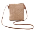 thumbnail image 1 of TRKIYQC Bolso bandolera pequeño de punto de paja para mujer para viajes en la playa y uso diario bolso de mano tejido de ratán TRKIYQC perder, 1 of 5