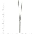 thumbnail image 2 of Stainless Steel Polished With Cz Bar 16In Necklace Made In China srn2652-16, 2 of 5
