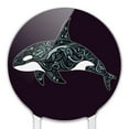 thumbnail image 3 of Acrylic Killer Whale Orca with Waves Cake Topper Party Decoration for Wedding Anniversary Birthday Graduation, 3 of 6