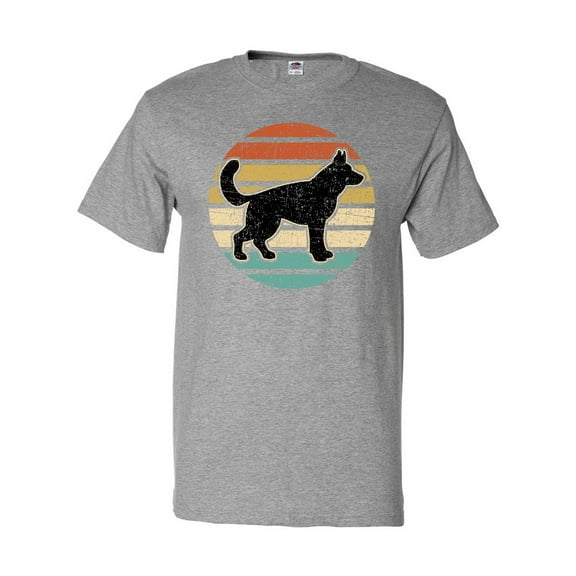 Inktastic German Shepherd Silhouette Vintage Retro T-Shirt